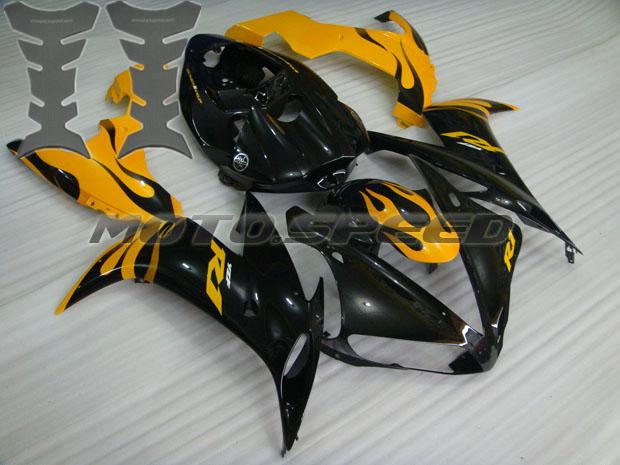 Free tank pad x2! fairing for yamaha 2004 2005 2006 yzf r1 plastic injection k09