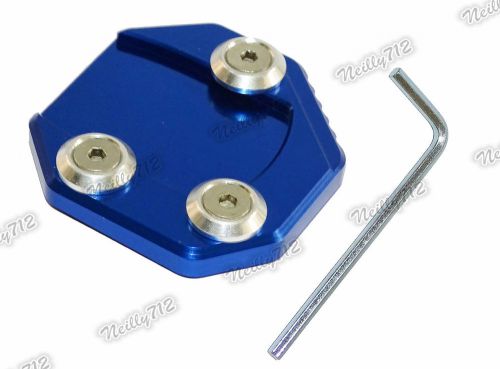 Kickstand side stand extension enlarger pad blue for suzuki gsr750 gsx-s1000/f