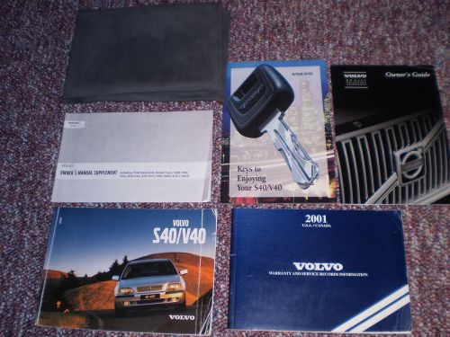 2001 volvo s40 7 v40 car owners manual books guide case all models