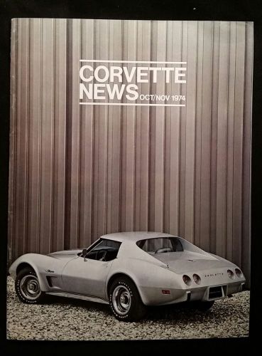 Corvette news magazine 1974 october november issue w/ 1975 corvette feature