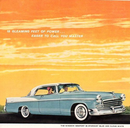 Vintage  original  6 1/2 &#034; x 10 &#034; 1956  chrysler  newport  advertisement