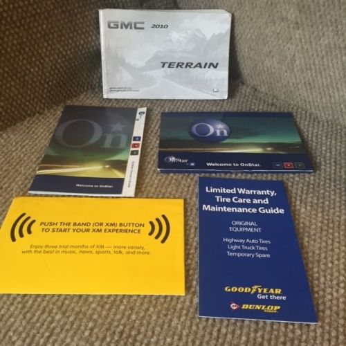 2010 gmc terrain oem owners manual set with onstar pack and xm brochure