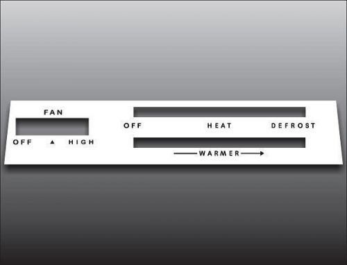 1970-1971 plymouth duster white heater control switch overlay hvac