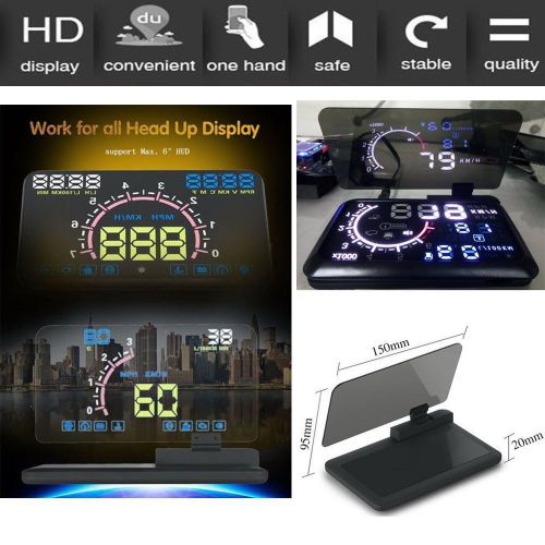 6&#039;&#039; universal car hud suv phone/gps navigation display holder head up projection