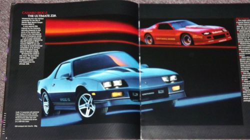 1985 camaro original dealership sales brochure w z28 &amp; iroc-z