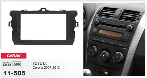 Carav 11-505 2din car radio dash kit panel for toyota corolla 2007-2013 (black)