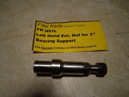 Vintage racing go kart new 3rd bearing support clutch nut hartman lh cart part