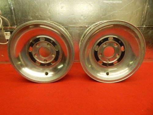 2 used 73 74 75 76 77 lincoln mark v aluminum 15&#034;x6&#034;x5 b/c wheels #d6ly-1007-a