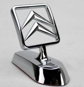 1 set car motor chrome 3d logo hood ornaments badge emblem for citroen