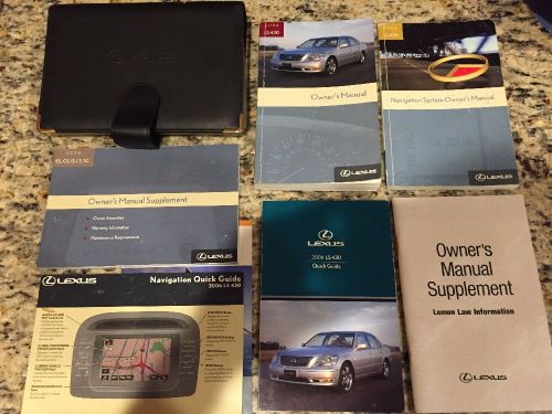 2006 lexus ls 430 owners manual set with case &amp; navigation supplement oem