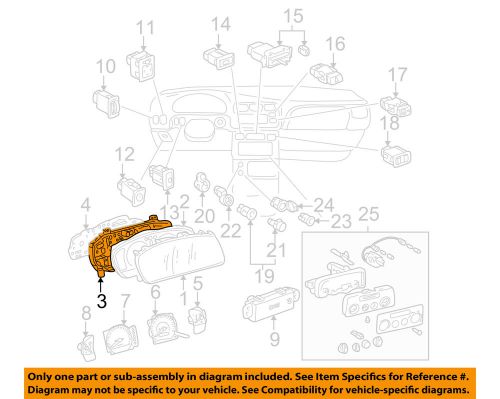 Toyota oem 98-03 sienna cluster switches-case 8384108010