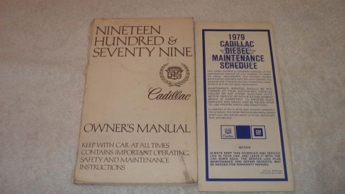 1979 cadillac owner&#039;s manual &amp; diesel maintenance schedule