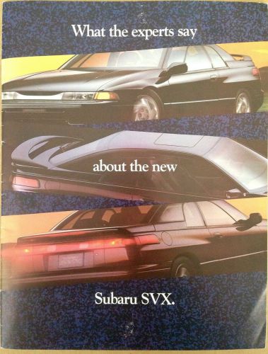 Subaru svx automobile magazine what experts say 1991 collector enthusiast
