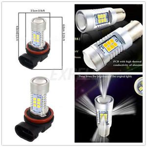 2x new bright white h8/h11 car led fog lights 2835 smd 800lm fog driving bulbs