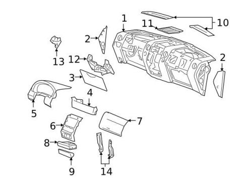 Genuine 2004-2008 ford lower trim panel 4l3z-1504338-aac