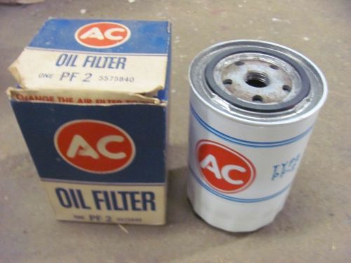 Nos ac pf-2 pf2 oil filter white ford edsel chrysler rambler 5575840