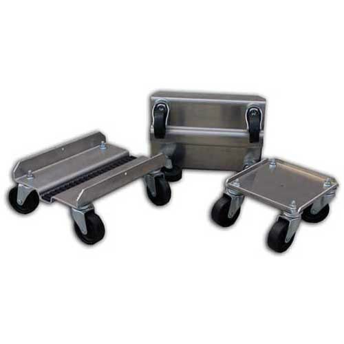 Super caddy semi pro heavy duty swivel snowmobile shop dolly dollies - 3 piece