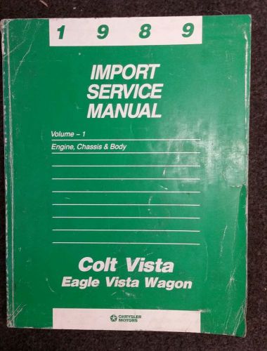 1989 dodge colt vist/eagle vista wagon factory service manual volume1