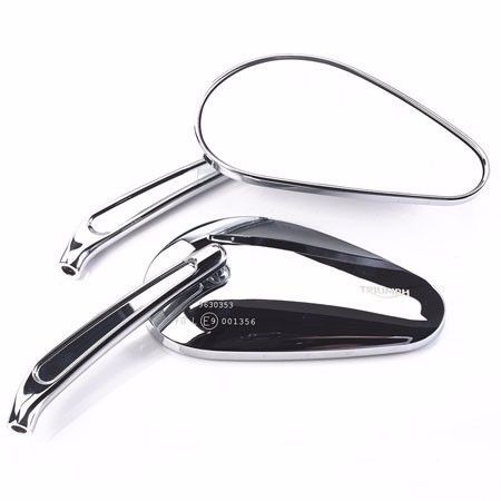 Triumph high gloss chrome tear drop mirror set # a9638115