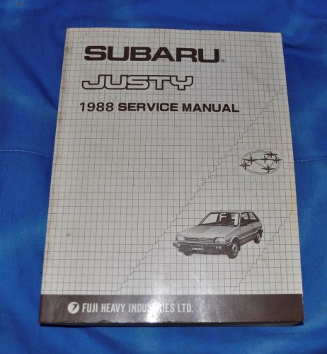 1988 subaru justy factory oem service shop repair manual