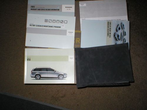 2005 volvo v50 owners manual set with cover case