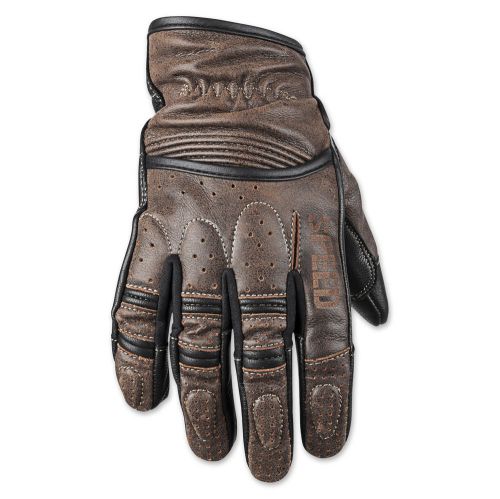 Speed and strength rust and redemption distressed dark brown gloves