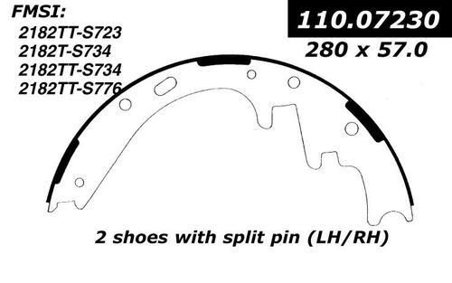 Centric 111.07230 brake pad or shoe, rear-parking brake shoe