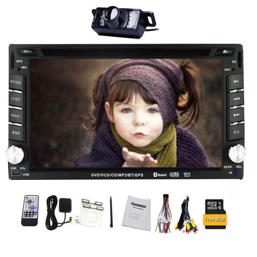 Car dvd gps player bluetooth camera in dash 2 din radio fm stereo navigation usb