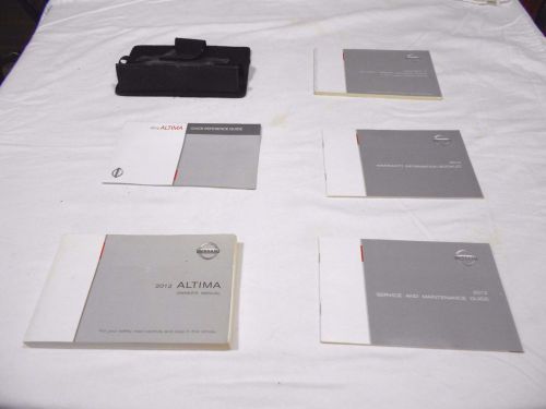 2012 nissan altima  owner&#039;s manual  5/pc set &amp; nissan factory  case