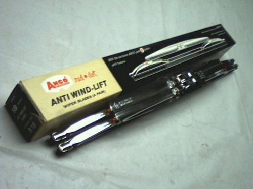 Nos 18&#034; windshield wiper blades anco red dot anti lift 818 chrome