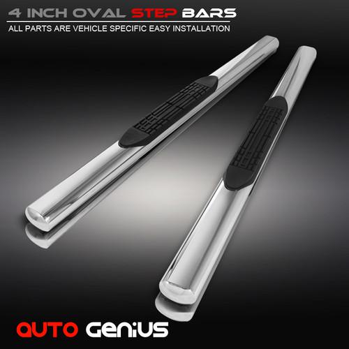 4" oval 99-13 f-series superduty regular cab chrome side step nerf bar polish