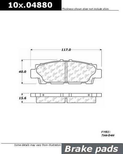 Centric 100.04880 brake pad or shoe, rear