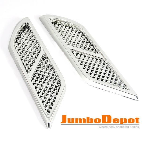 Universal hot chrome net euro duct side vent bonnet fender kit 2013 cool style