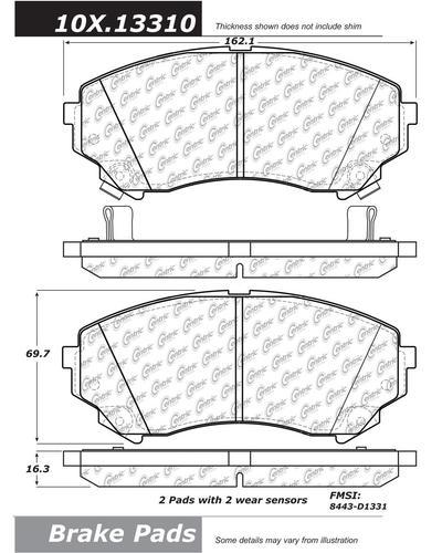 Centric 104.13310 brake pad or shoe, front