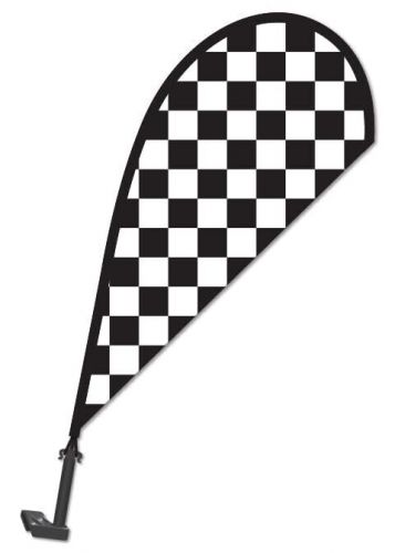 Standard clip-on paddle flags for vehicle windows - 2-1/2&#039; tall wind-resistant