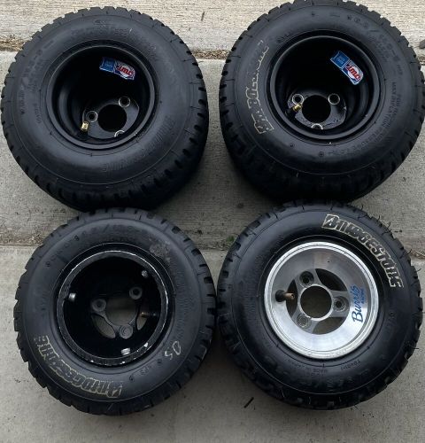 Set of used bridgstones ylp rain kart tires