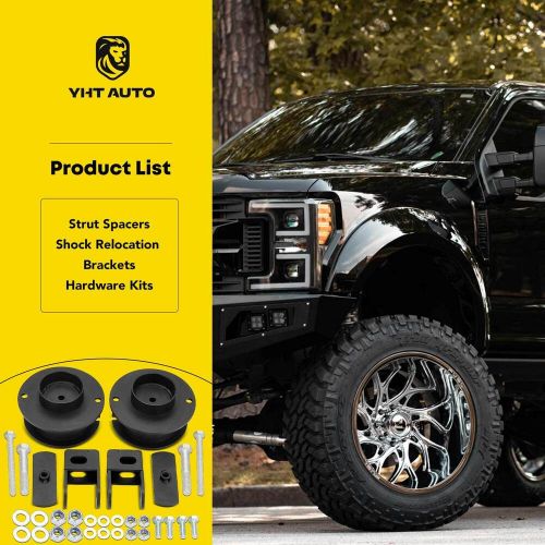 2.5&#034; front leveling lift kit + shock relocation bracket for ram 2500 14-20 3500