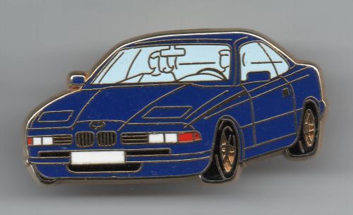 Bmw 8 series coupe in blue. enamel and metal lapel pin with clasp (1)