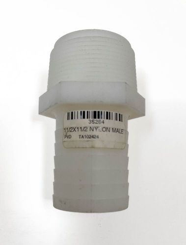 Hose to male pipe adapter - nylon, 1-1/2&#034; pipe x 1-1/2&#034; hose