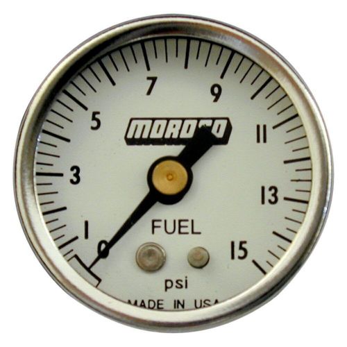 Moroso 65370 - 1-1/2&#034; fuel pressure gauge, 0-15 psi