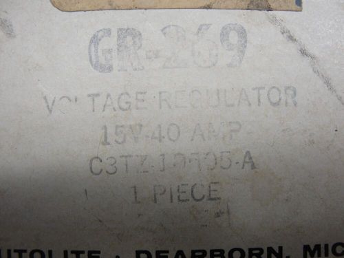 Nos sealed autolite voltage regulator 12v c3tz-10505-a / gr-269 ford 1960&#039;s