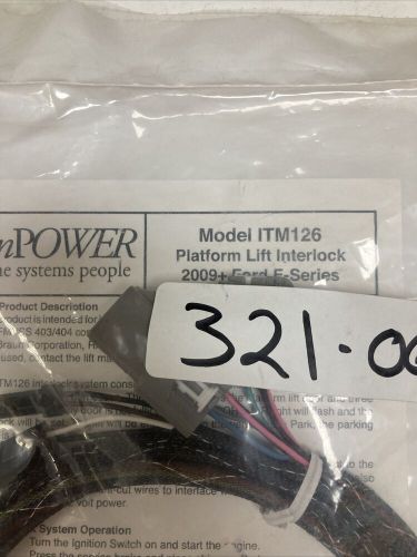 New inpower itm126 platform lift interlock 2009+ ford e-series | u.s.a. seller