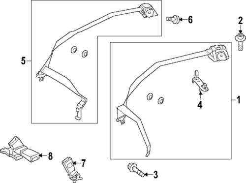 Genuine mercedes-benz center belt assembly 296-860-28-00-8u14