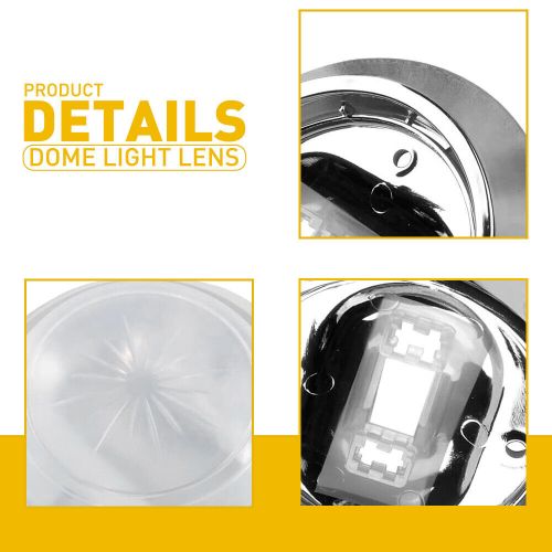 New round light dome base &amp; lens fits fits for most 1971-1981 chevrolet cars