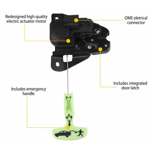 931-714 tailgate lock trunk latch actuator for 05-18 dodge charger chrysler 300