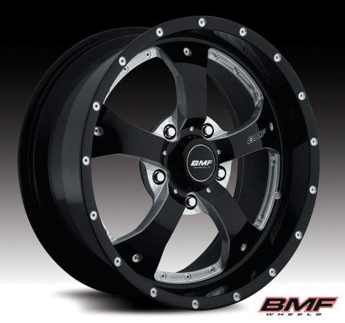 22" x 9.5" bmf novakane rims & 285/45/22 nitto terra grappler a/t wheels tires