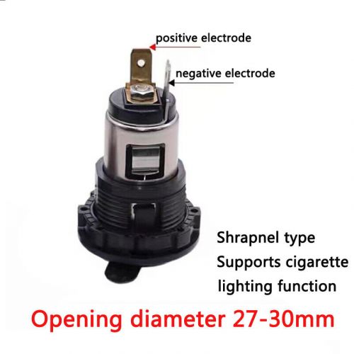 12v 24v cigarette lighter socket plug power outlet for car motorcycle marine atv