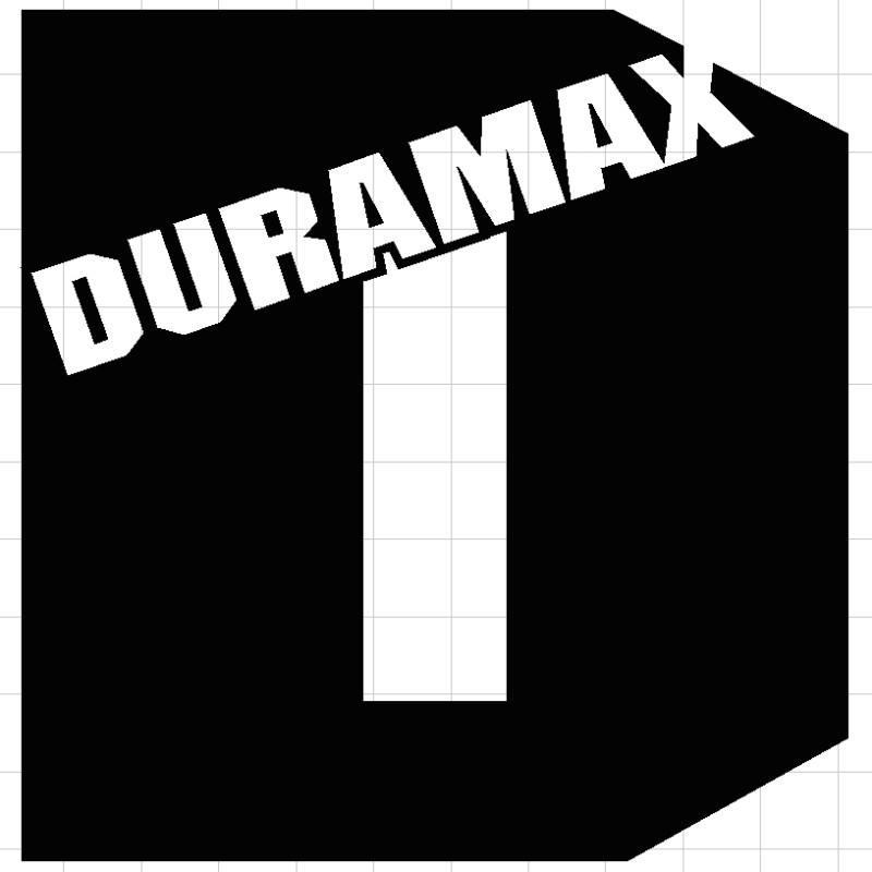 Duramax  (2) window stickers /  vinyl decal 4 x 4.11