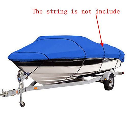 1pc blue for fish ski bass v-hull runabouts 210d 11-22ft heavy duty boat cover