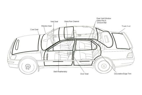 Fairchild kf2055 - driver and passenger side outer belt weatherstrip kit